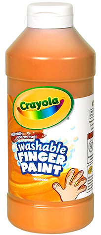 Crayola Washable Fingerpaint 16oz Orange - Paints Online | Teacher