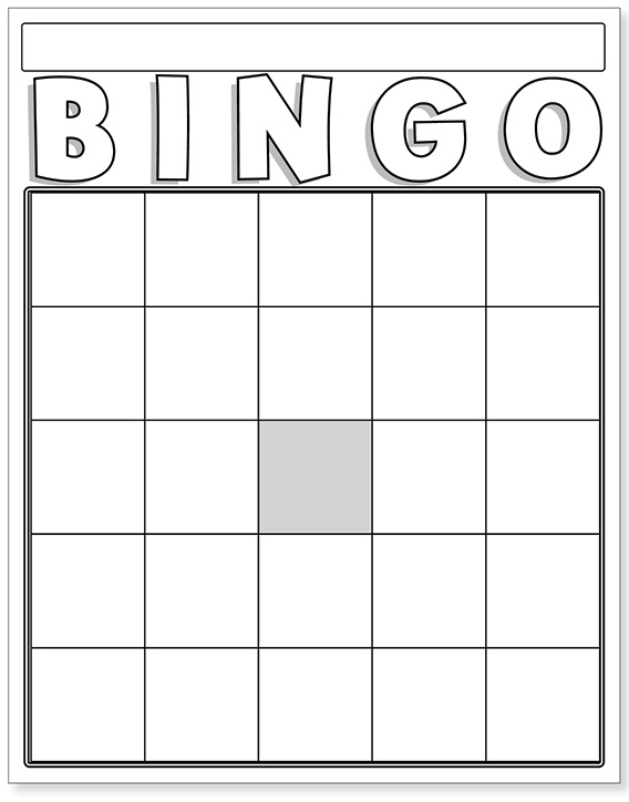 Free Printable Blank Bingo Cards For Teachers
