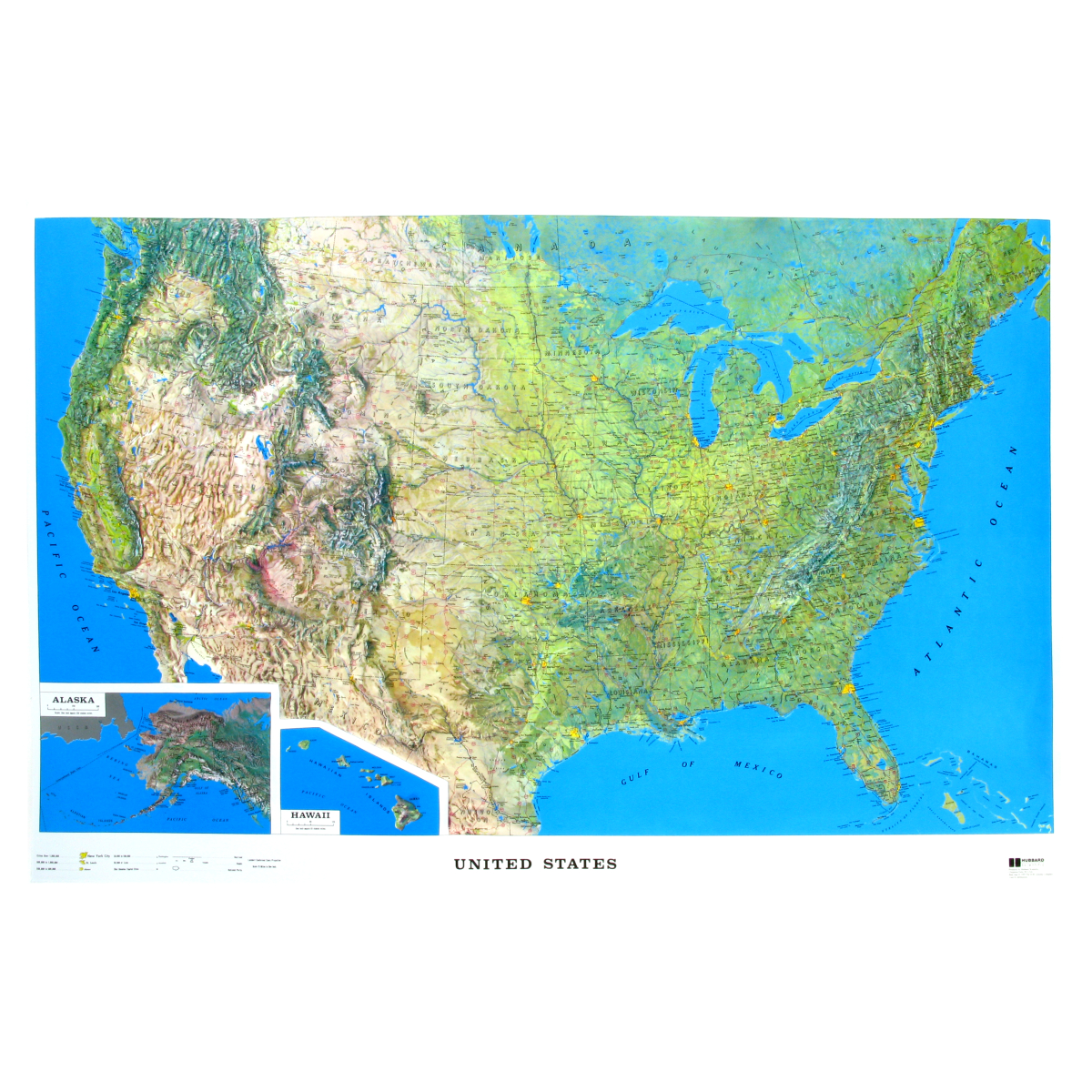 Hubbard Scientific Raised Relief Map Texas State Usa 3780
