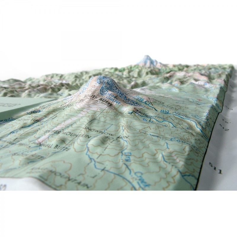 Hubbard Scientific Raised Relief Map Mt Rainier National Park Hubbard Scientific Maps Online 8528