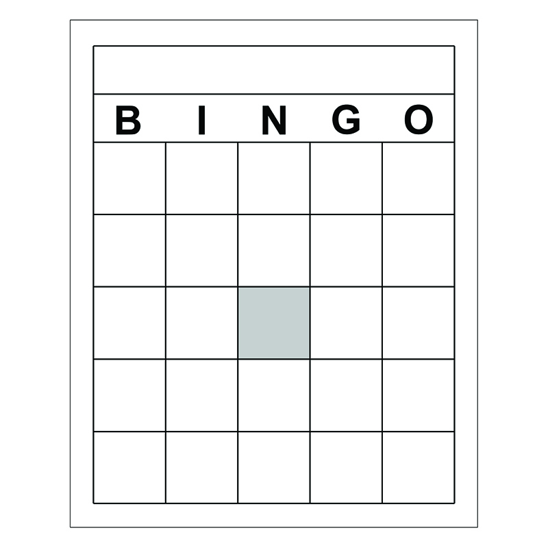 Printable Blank Bingo Card - Printable Blank World