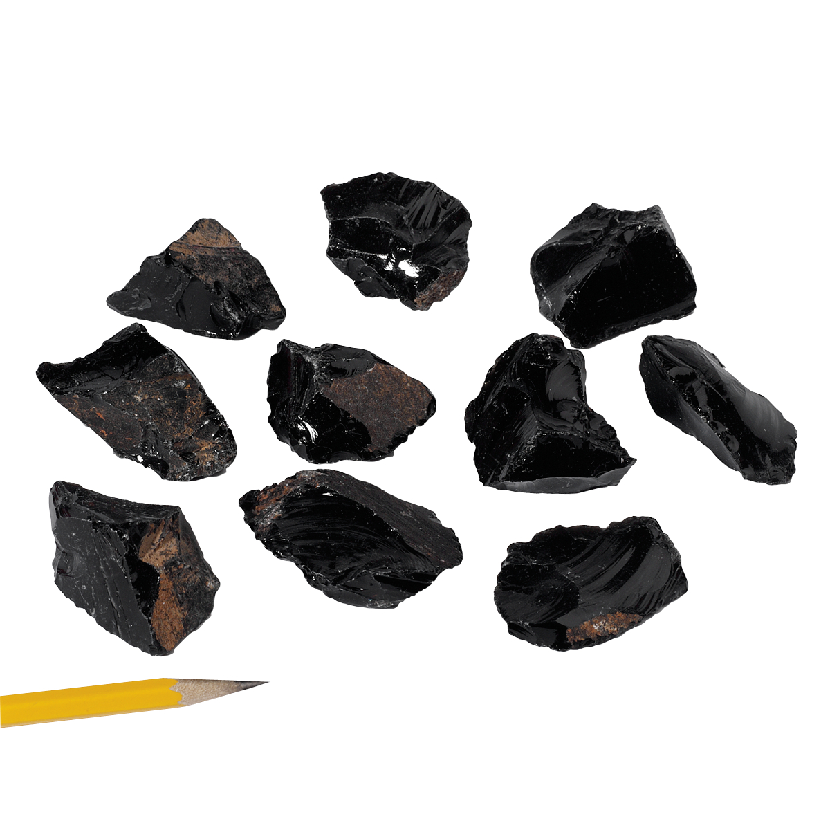 a grade black obsidian stone