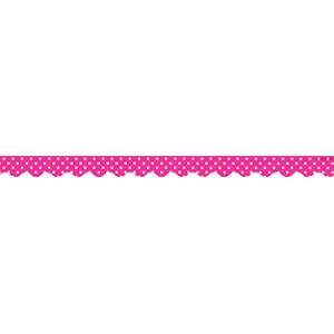 Hot Pink Polka Dots Scalloped Border Trim :: Borders :: Decoration ...